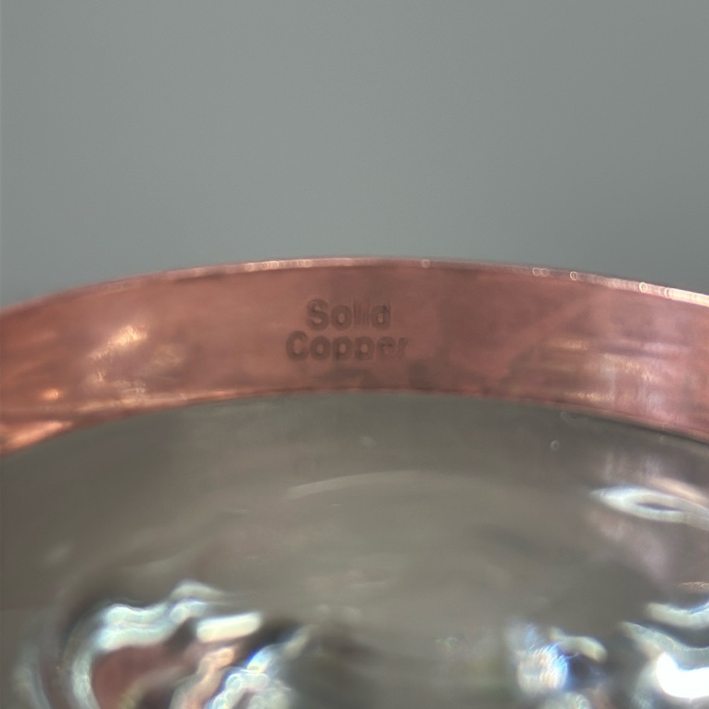 Hammered Solid Copper Bracelet 7 1/2” - image 3